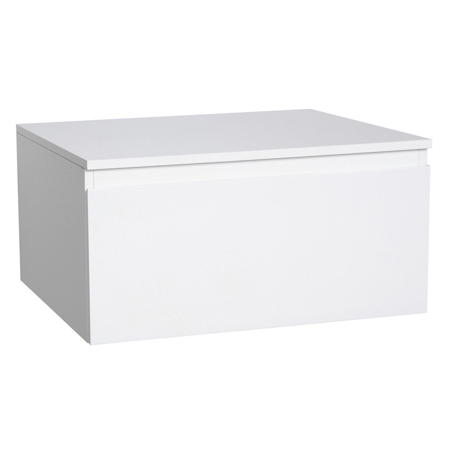 Ensemble de Salle de Bain WILL - Plan suspendu 60 cm + Equerres invisibles + Meuble tiroir + Vasque 