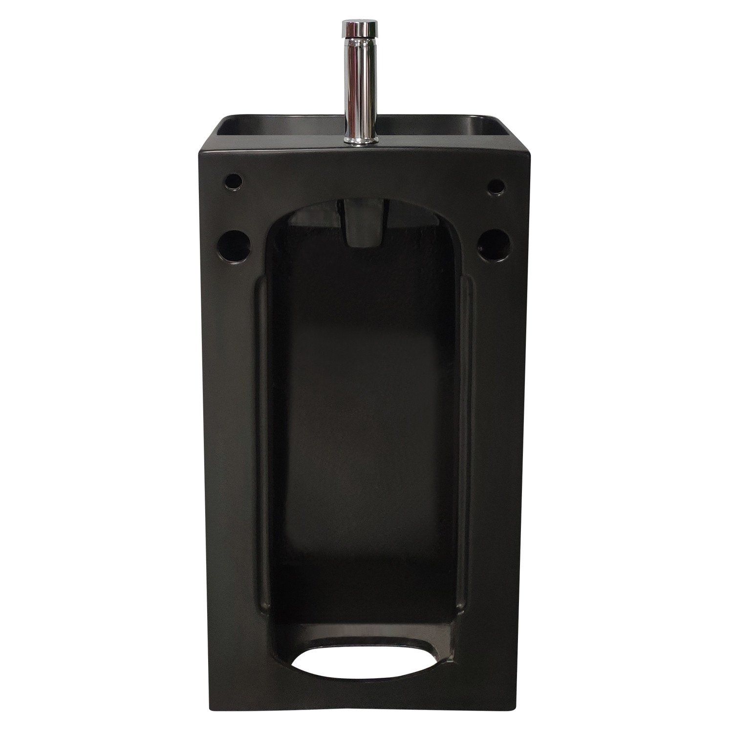 Lavabo Colonne Totem Céramique Noir H85 EKO