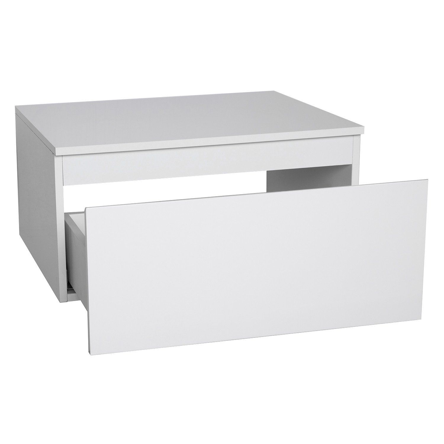 Ensemble de Salle de Bain WILL - Plan suspendu 60 cm + Equerres invisibles + Meuble tiroir + Vasque 