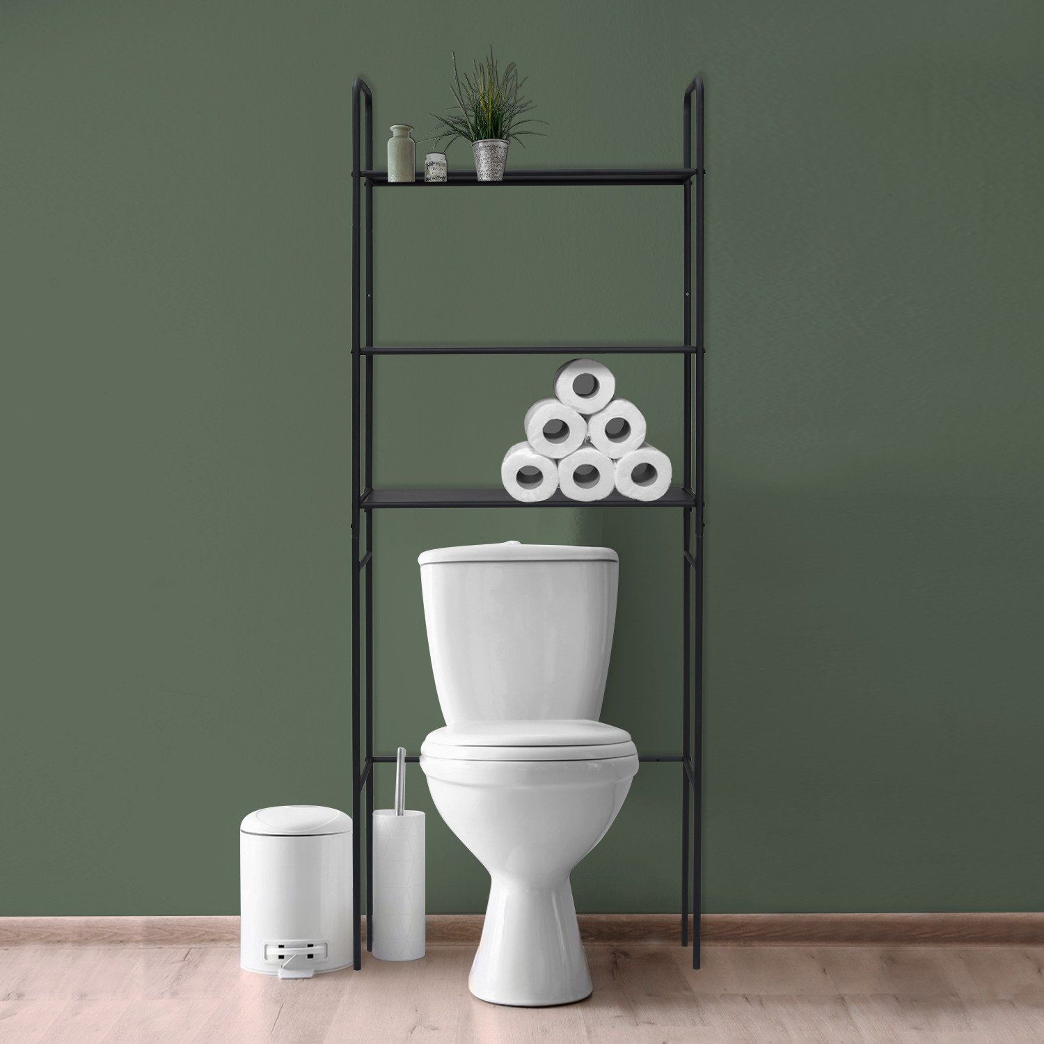 Meuble WC KALI en métal noir