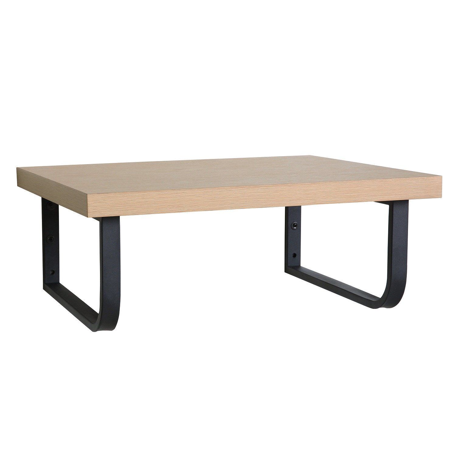 Ensemble de Salle de Bain WILL - Plan suspendu 60 cm + Equerres porte serviettes + Vasque + Miroir