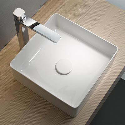 Ensemble de Salle de Bain WILL - Plan suspendu 60 cm x 2 + Equerres invisibles + Vasque + Miroir