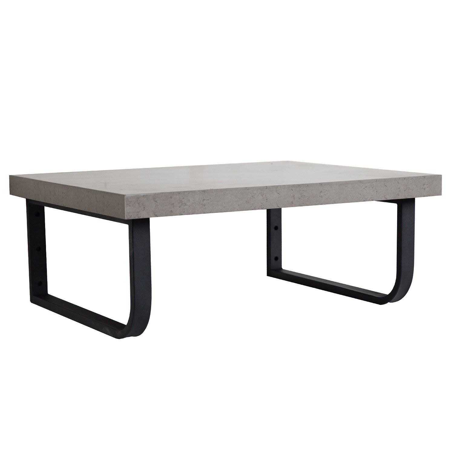 Plan de toilette suspendu pour vasque WILL - 60 cm + Equerres Métal Noir Mat