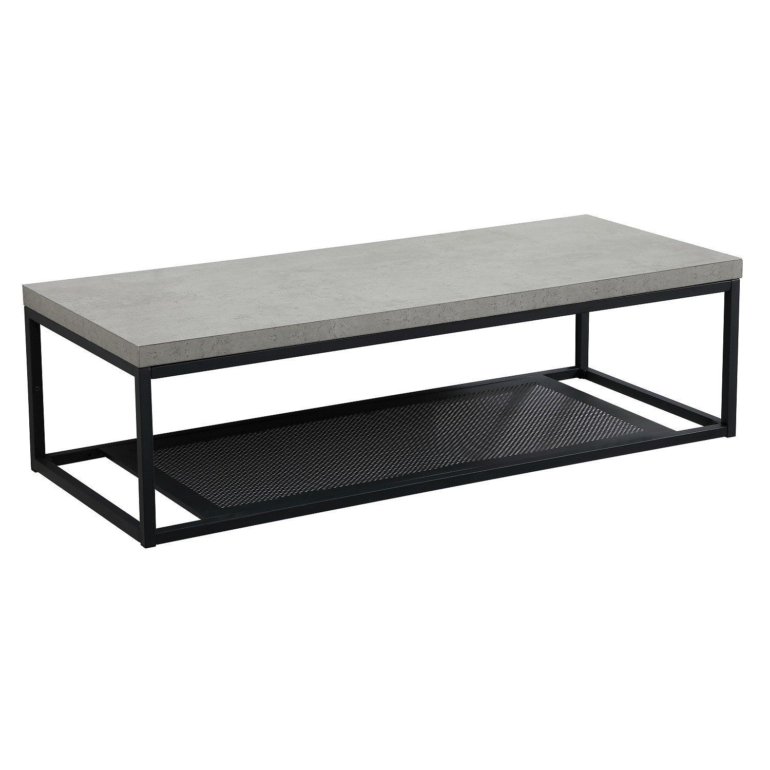 Plan de toilette suspendu pour vasque WILL - Ep. 12 cm L120 cm + Structure Métal Noir Mat - Décor Ch
