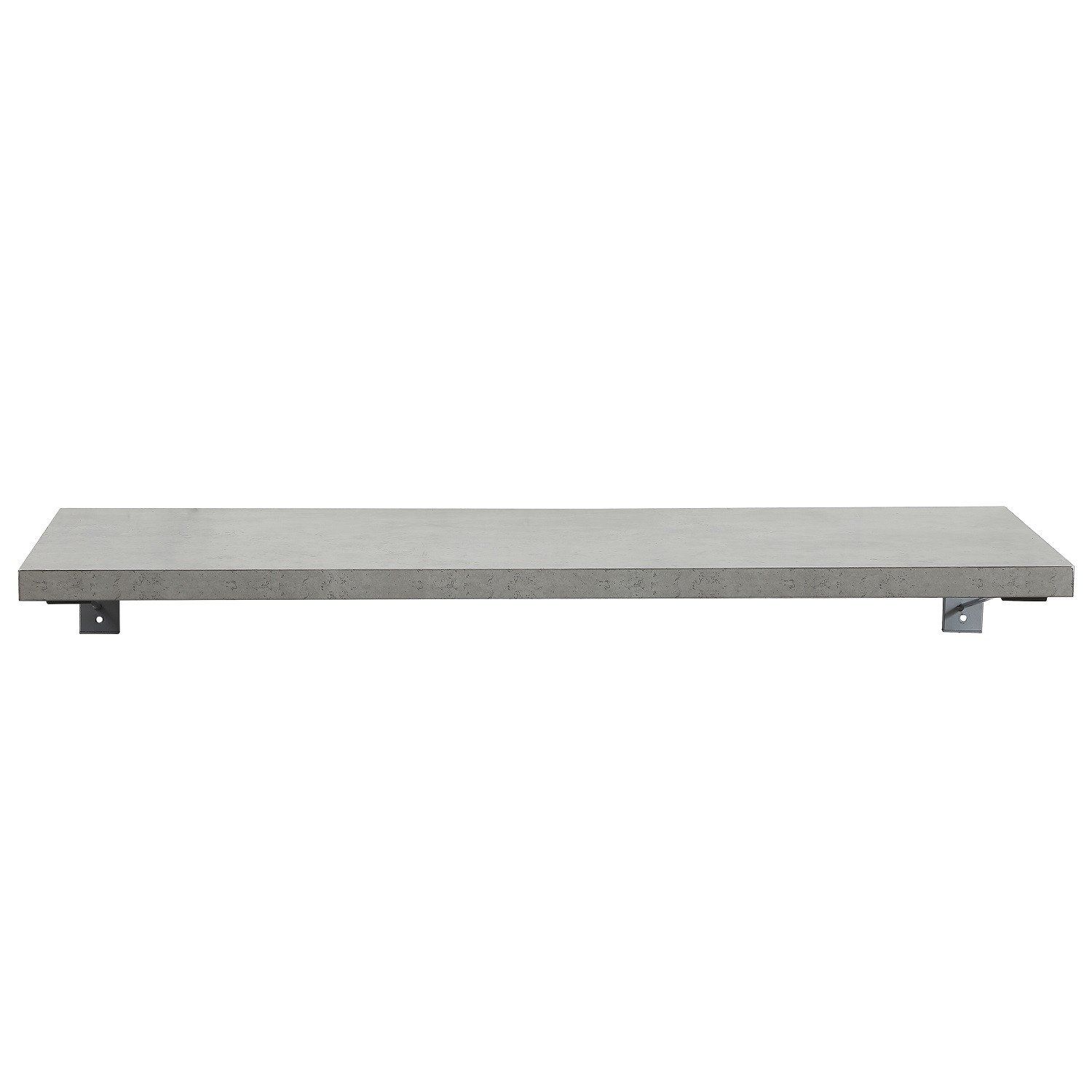 Plan de toilette suspendu pour vasque WILL - 120 cm + Equerres Invisibles - Décor Chêne / Effet Béto