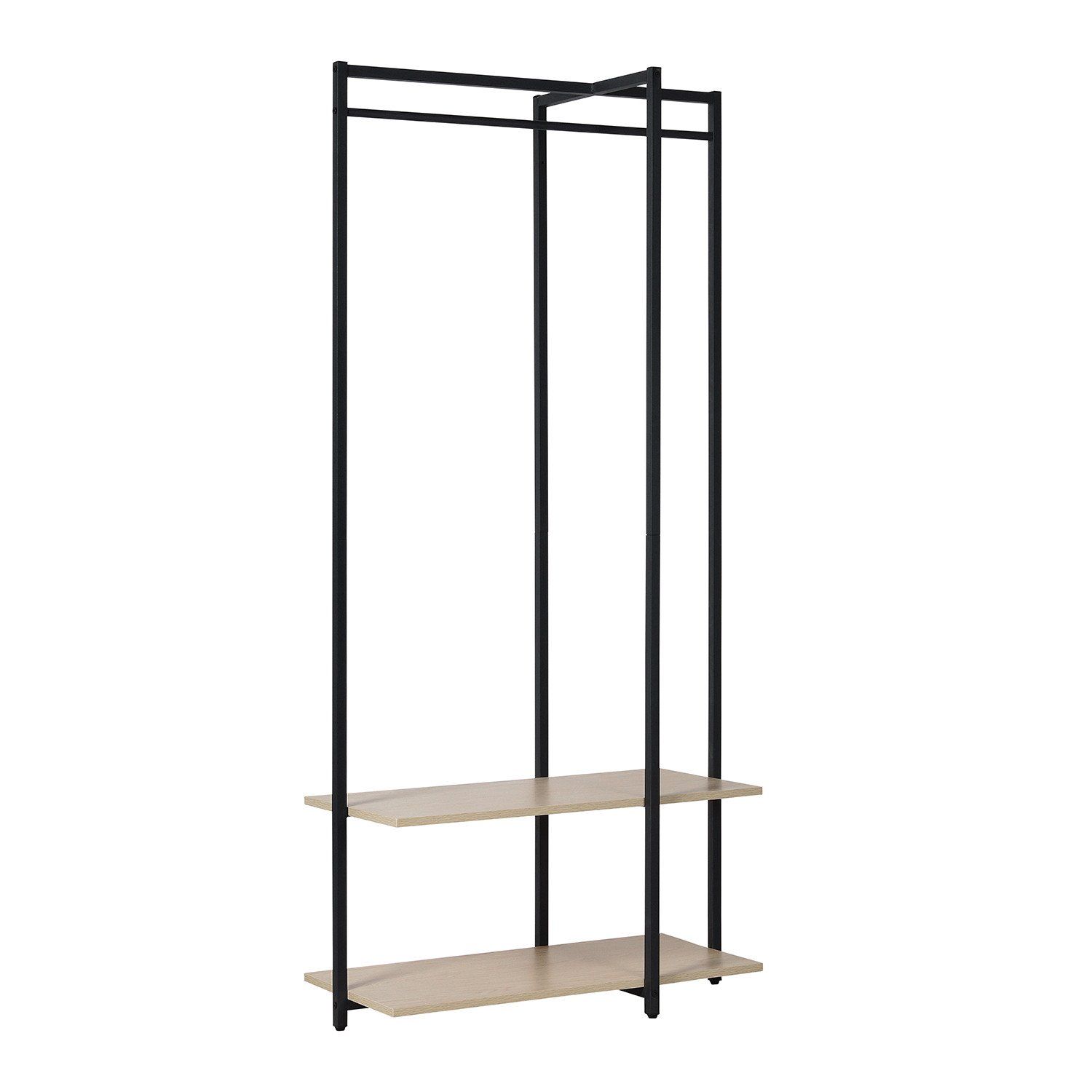 Portant Vêtements en Bois et Métal L80 x H165 cm - CROSS