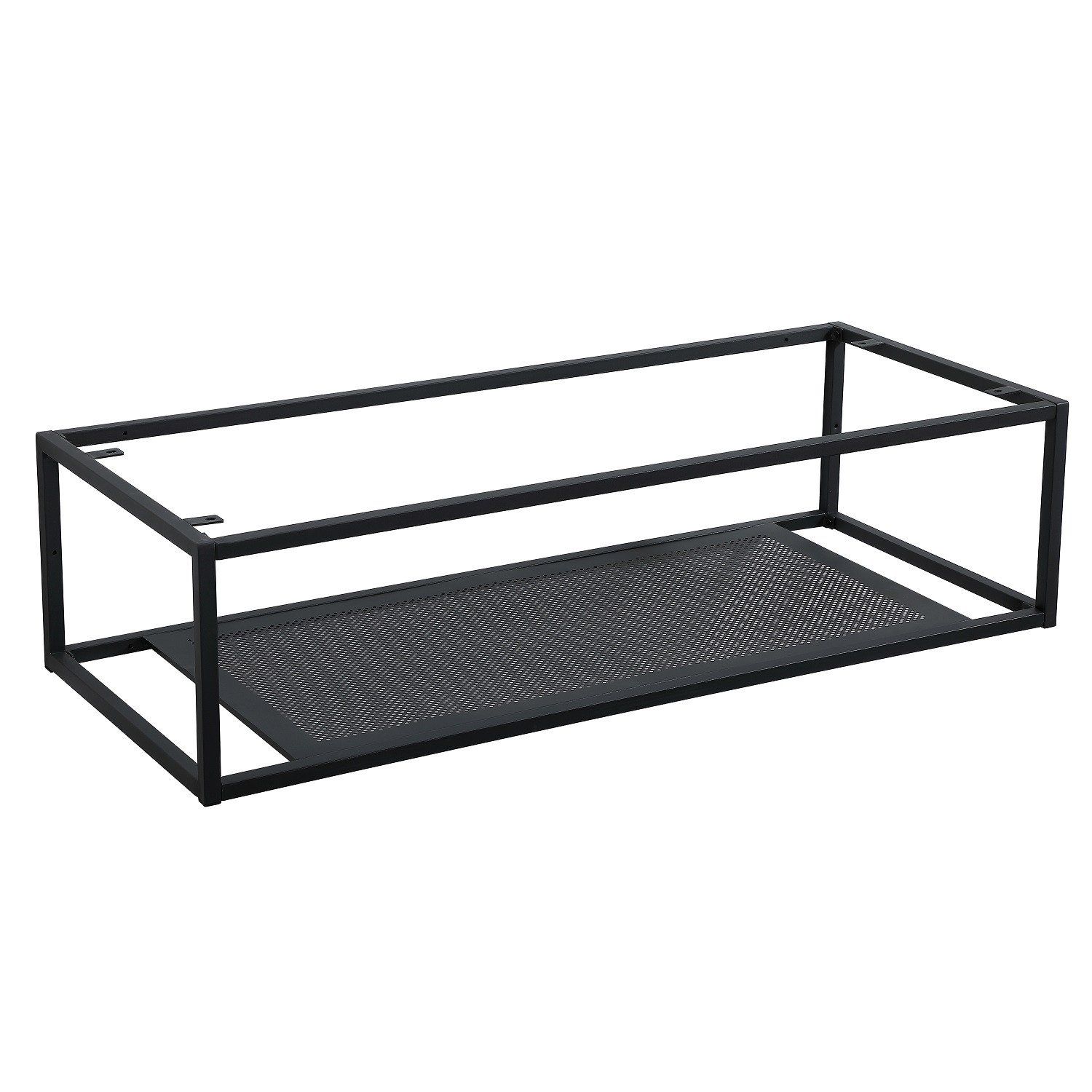 Structure métal - Support à suspendre Métal Noir Mat pour Plan de toilette Salle de Bain - 120 cm WI