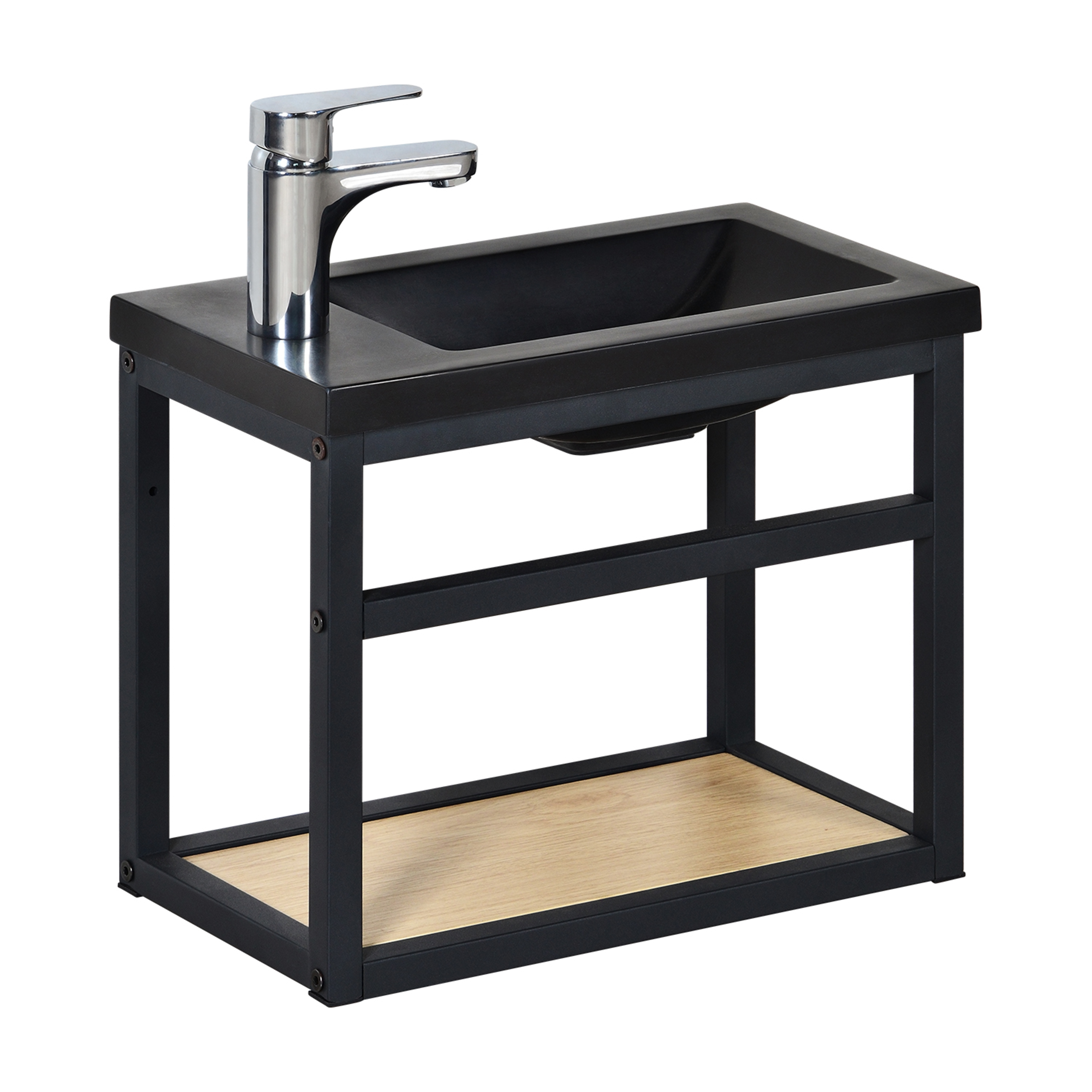 Meuble lave-mains Métal SAO + robinet chromé