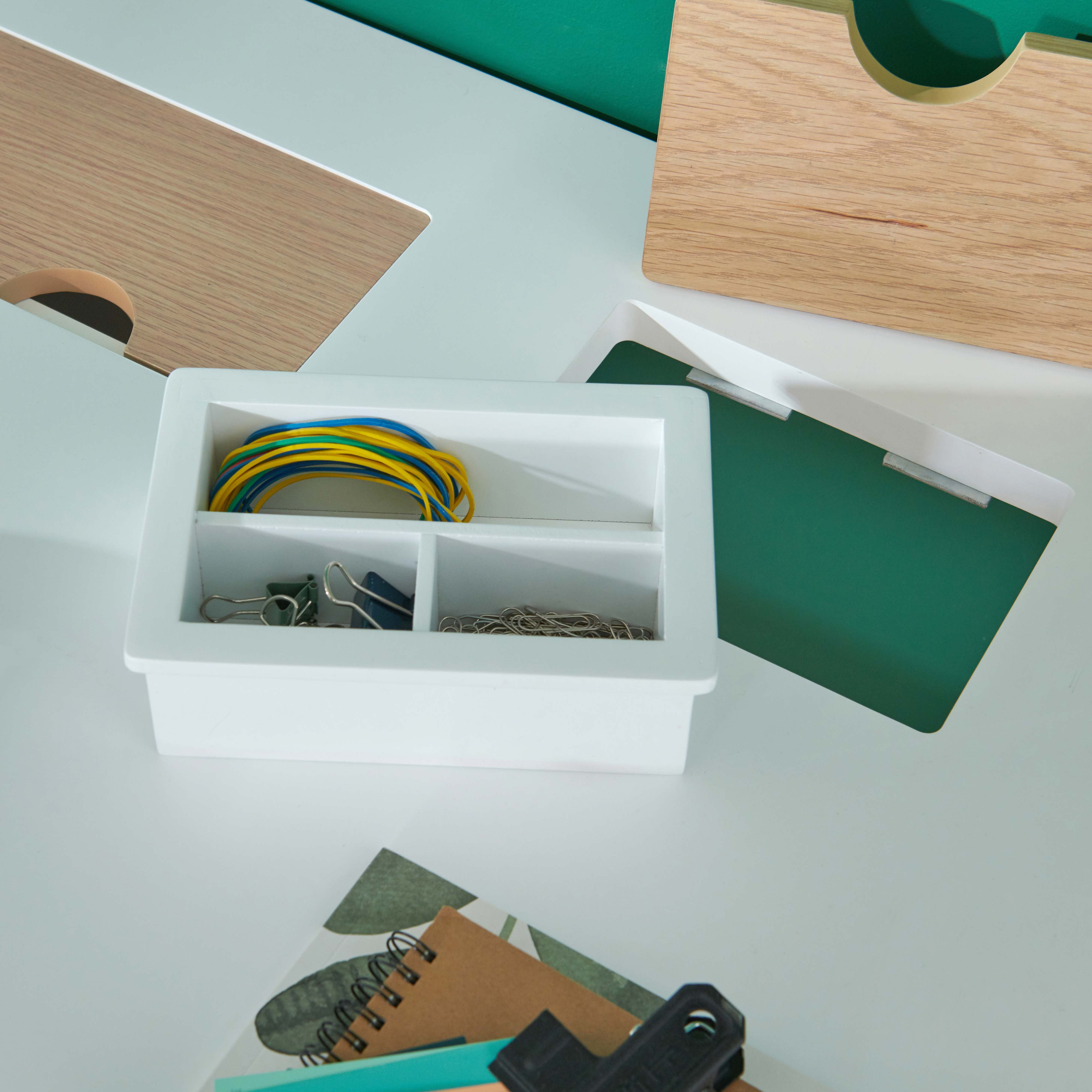 Bureau scandinave Bois/Blanc 120 cm Mobox