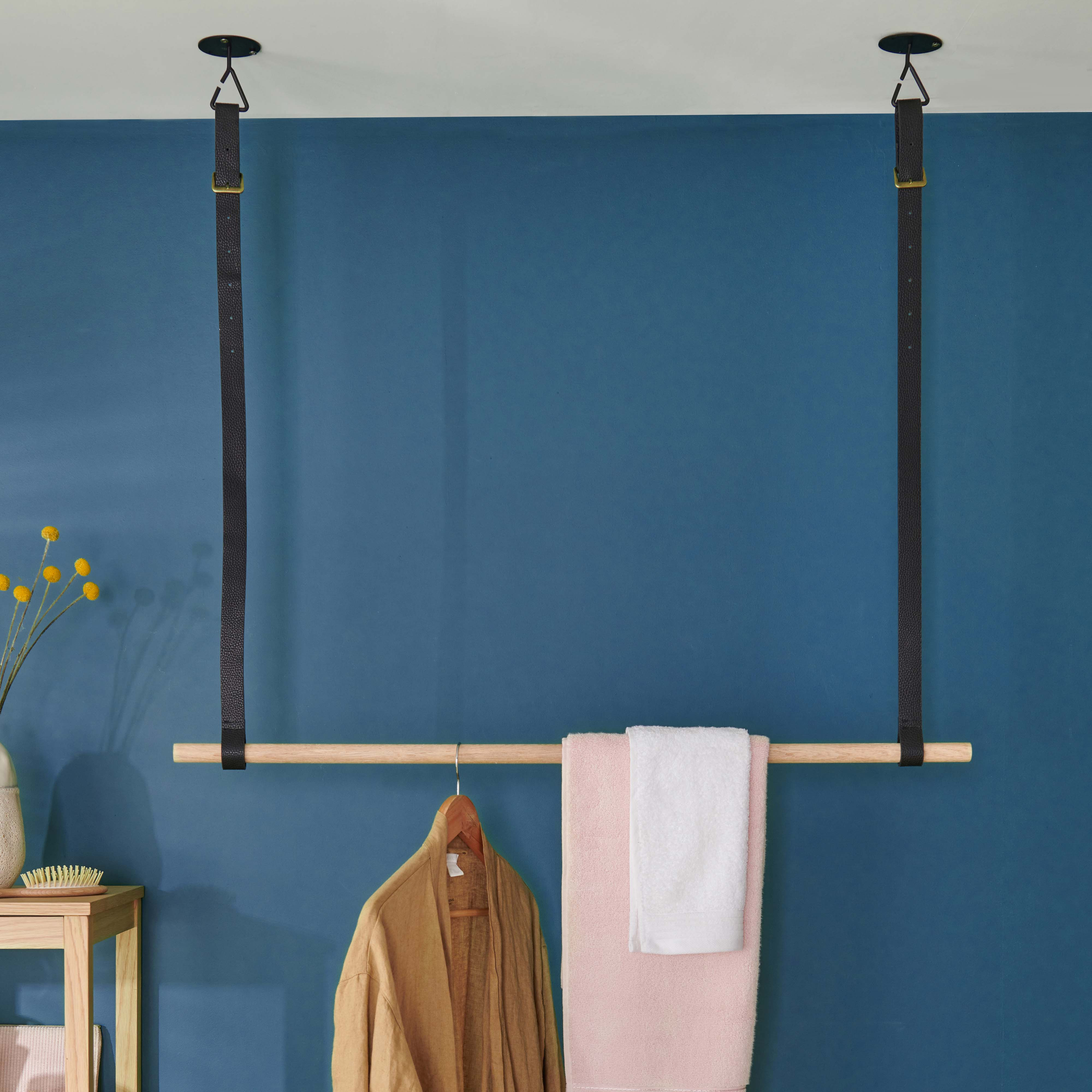 Kit penderie VIKY effet cuir - Penderie suspendue sous plafond