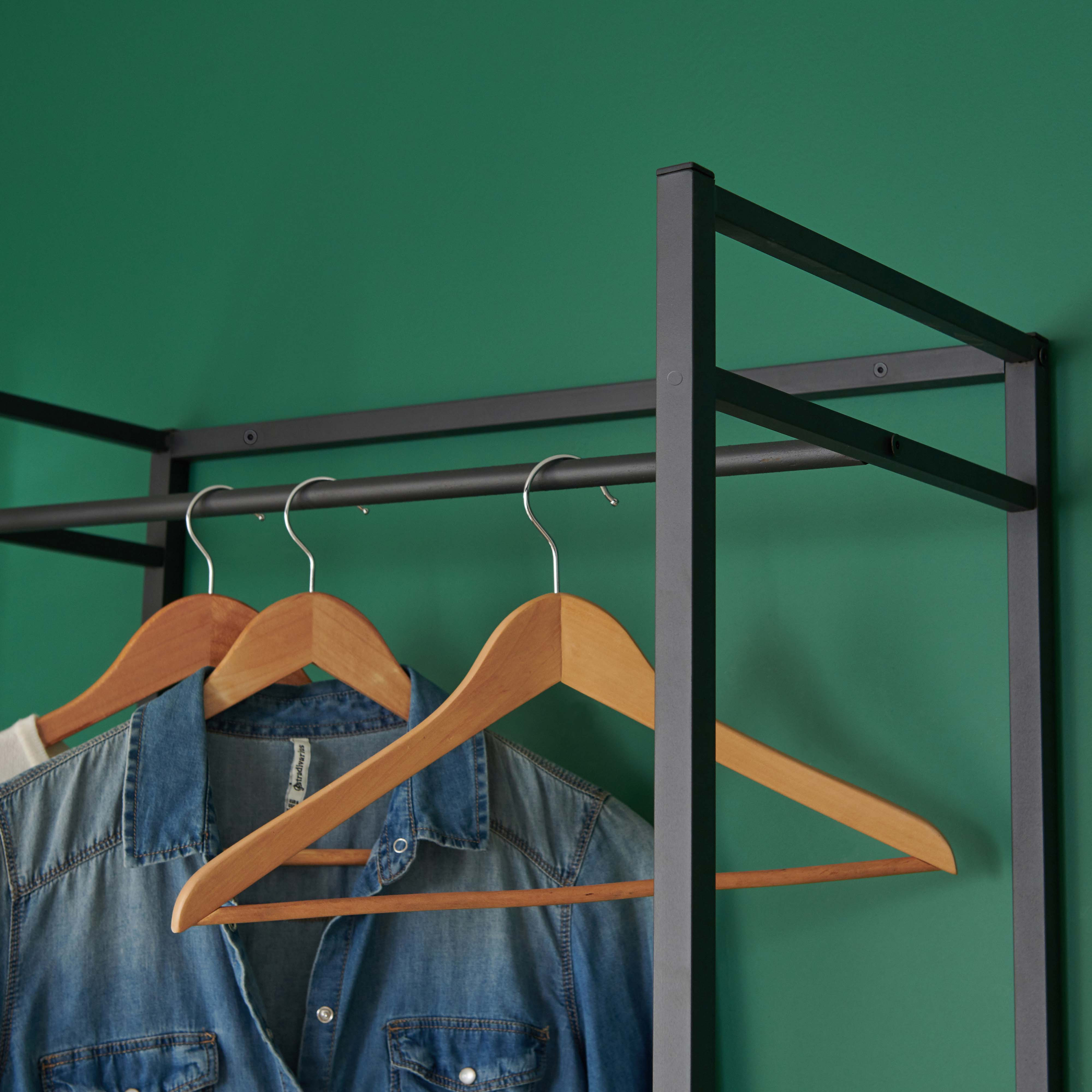 Portant Vêtements en Bois et Métal - Lot de 4 - ASHTON