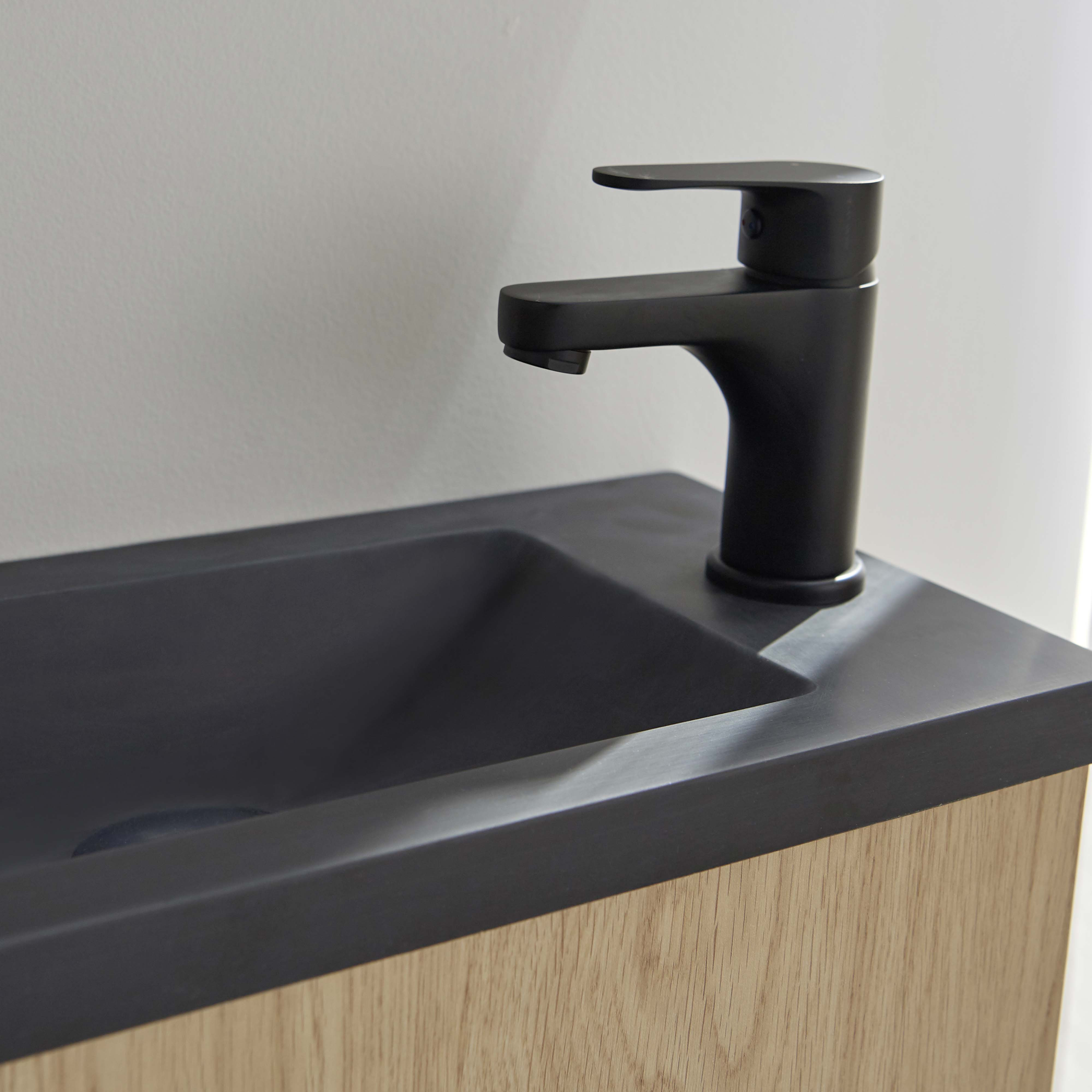 Lave-mains NOVA suspendu + Robinet Noir